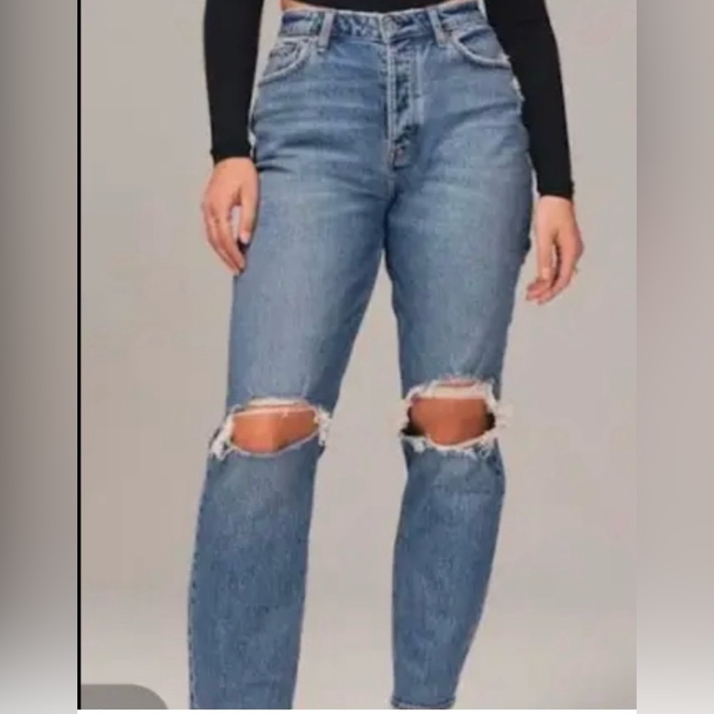 Abercrombie & Fitch curve love high rise dad Jean